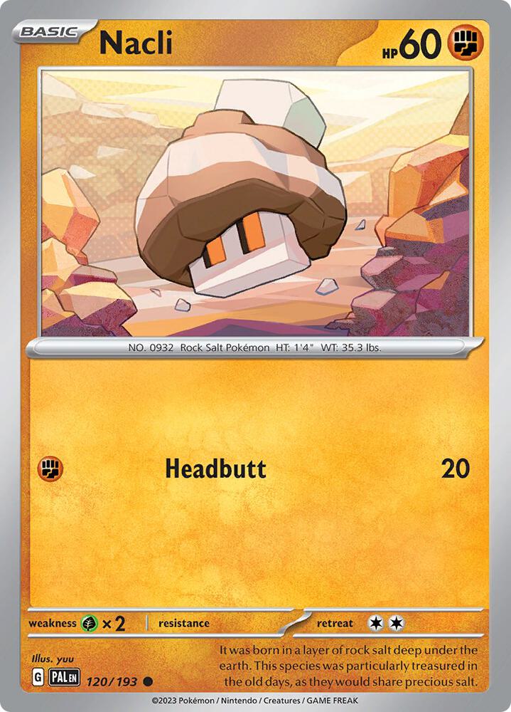 Nacli - 120/193 120/193 Common Paldea Evolved Pokémon card