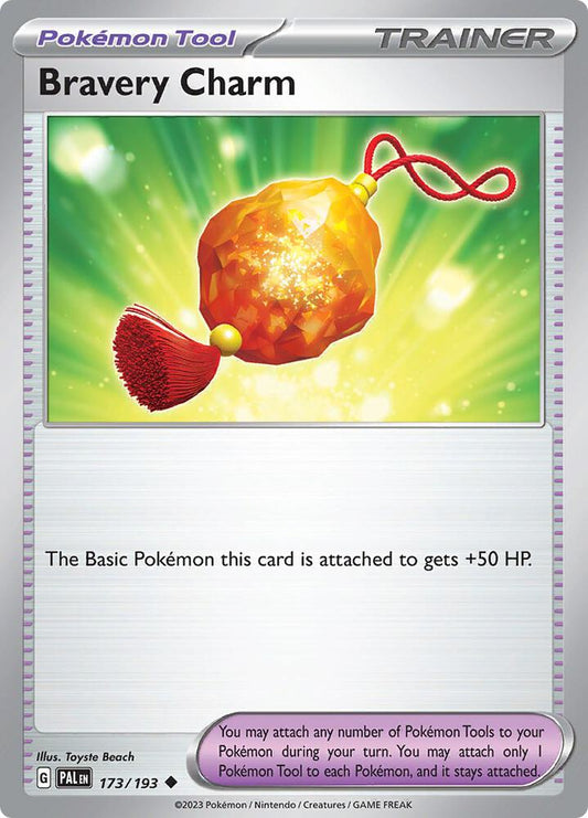 Bravery Charm 173/193 Uncommon Paldea Evolved Pokémon card