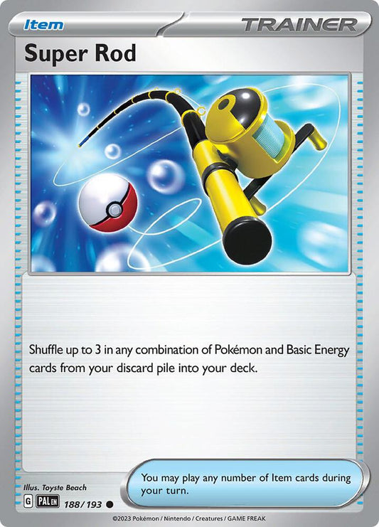 Super Rod - 188/193 188/193 Common Paldea Evolved Pokémon card