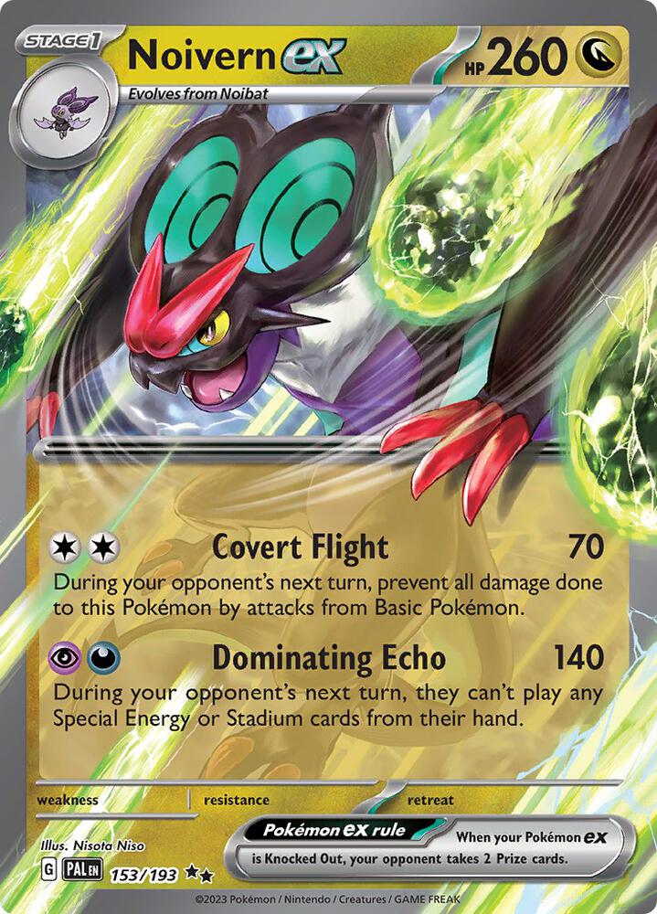 Noivern ex 153/193 Double Rare Paldea Evolved Pokémon card