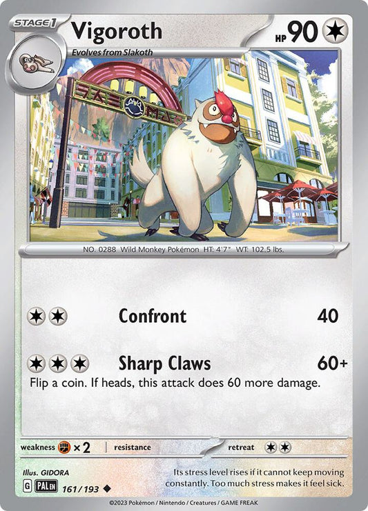 Vigoroth 161/193 Uncommon Paldea Evolved Pokémon card