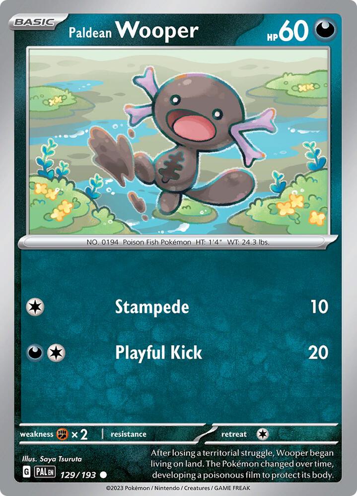 Paldean Wooper - 129/193 129/193 Common Paldea Evolved Pokémon card