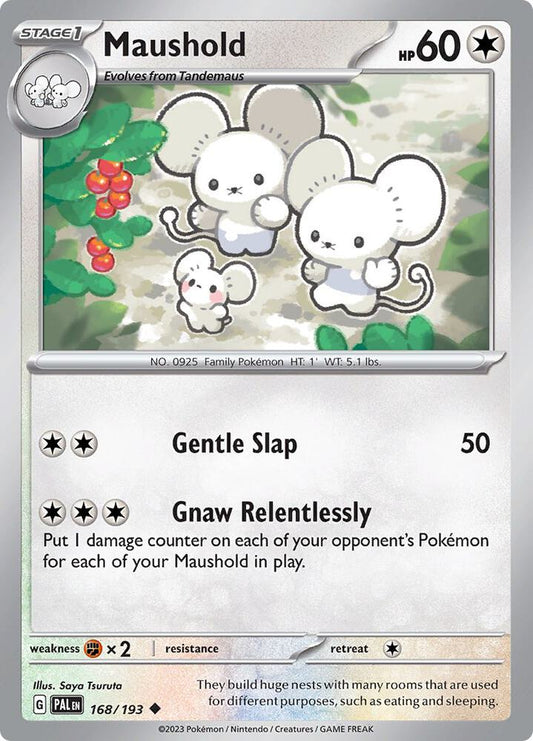 Maushold 168/193 Uncommon Paldea Evolved Pokémon card