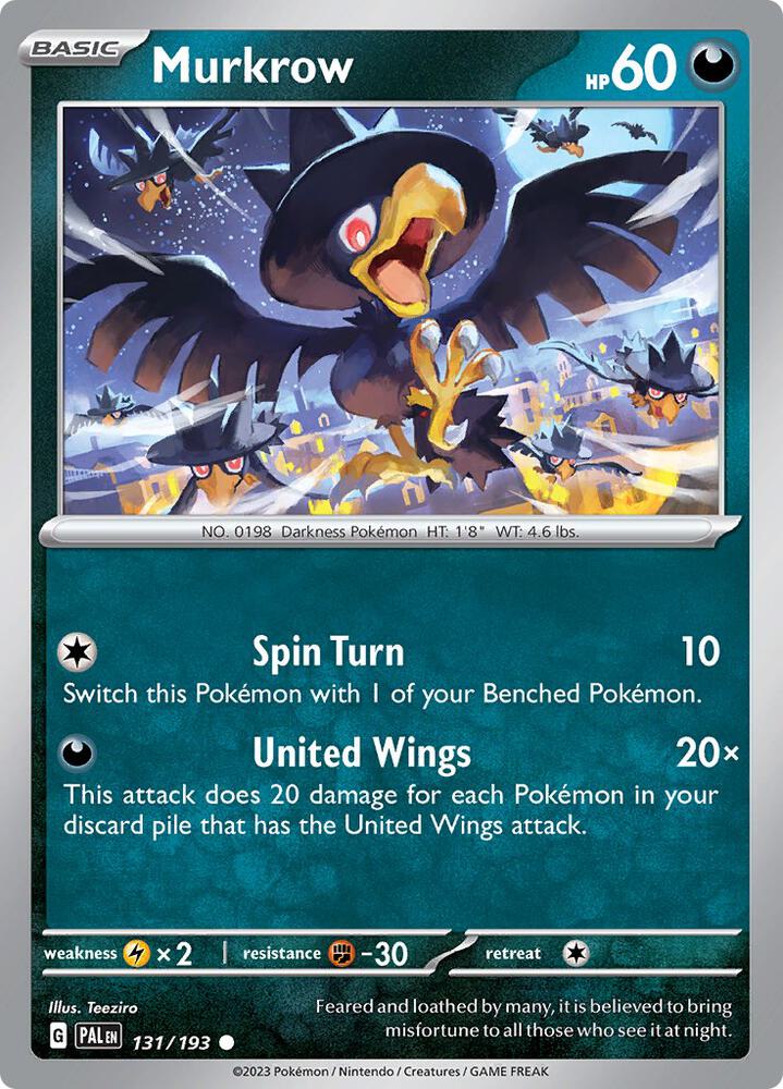 Murkrow - 131/193 Common SV02: Paldea Evolved