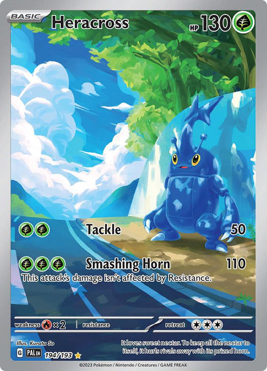 Heracross - 194/193 194/193 Illustration Rare Paldea Evolved Pokémon card