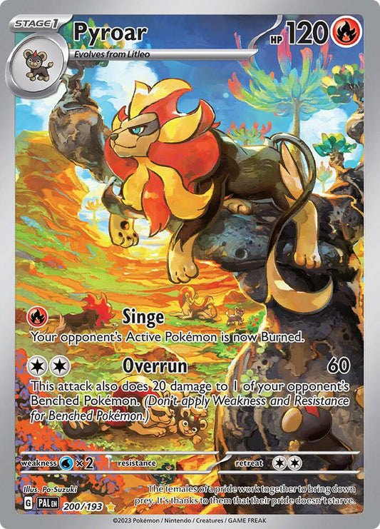 Pyroar - 200/193 200/193 Illustration Rare Paldea Evolved Pokémon card