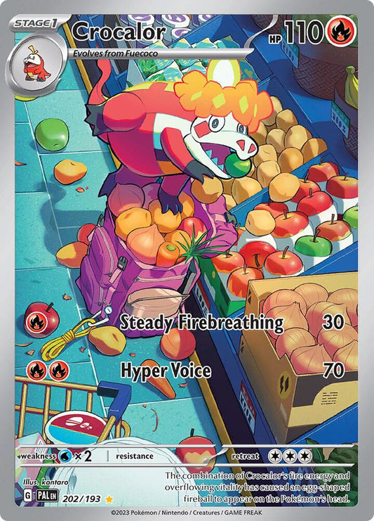 Crocalor - 202/193 202/193 Illustration Rare Paldea Evolved Pokémon card