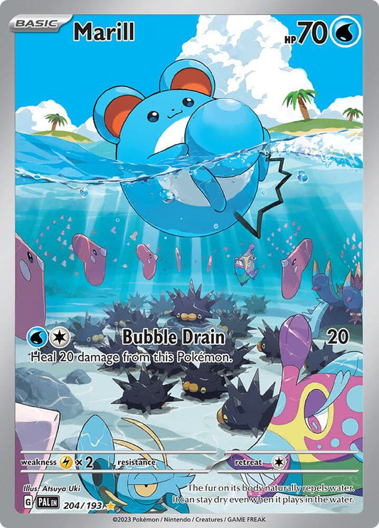 Marill - 204/193 204/193 Illustration Rare Paldea Evolved Pokémon card