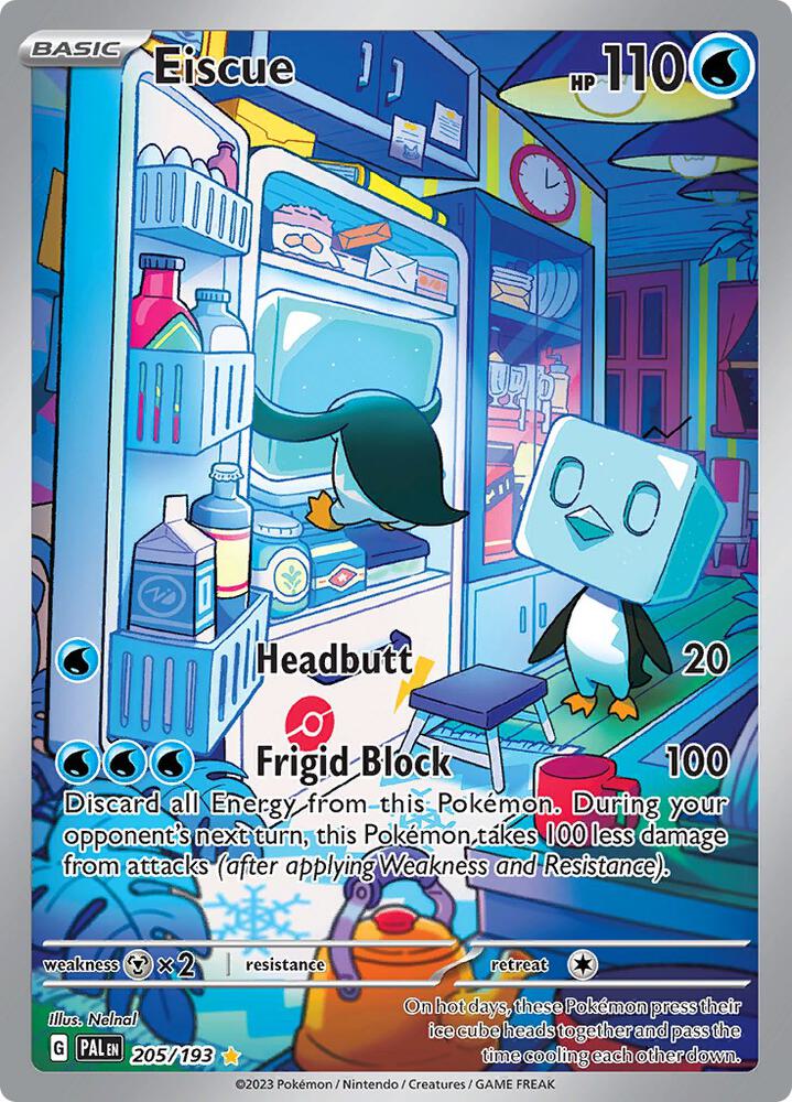 Eiscue - 205/193 205/193 Illustration Rare Paldea Evolved Pokémon card