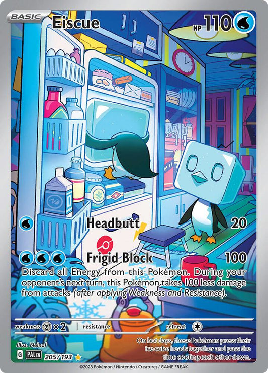Eiscue - 205/193 205/193 Illustration Rare Paldea Evolved Pokémon card