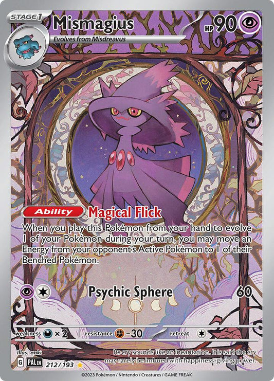 Mismagius - 212/193 212/193 Illustration Rare Paldea Evolved Pokémon card
