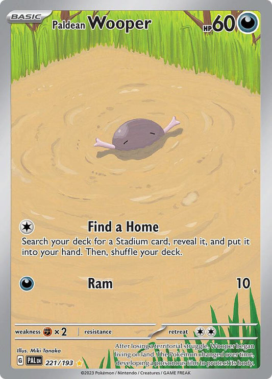 Paldean Wooper - 221/193 221/193 Illustration Rare Paldea Evolved Pokémon card