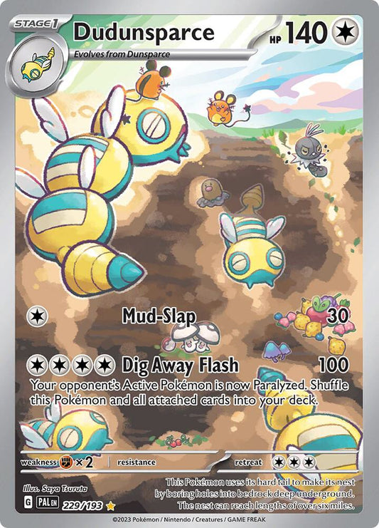 Dudunsparce - 229/193 229/193 Illustration Rare Paldea Evolved Pokémon card