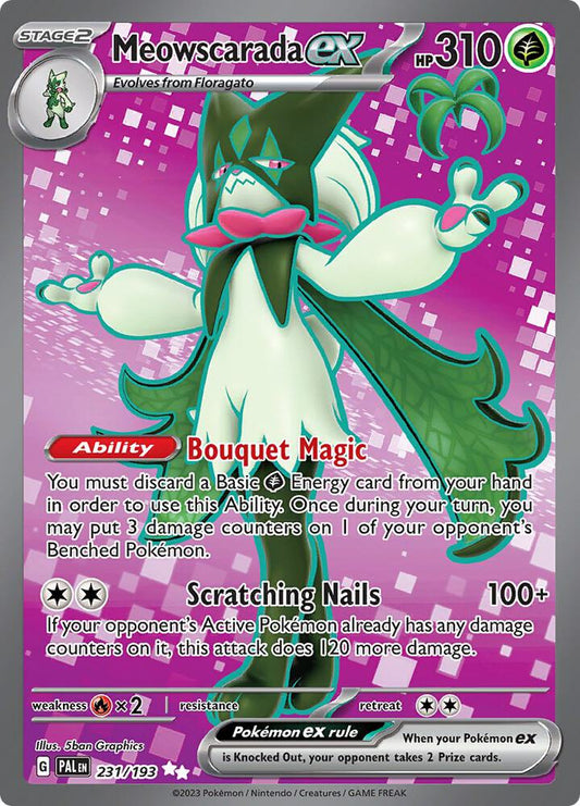 Meowscarada ex - 231/193 231/193 Ultra Rare Paldea Evolved Pokémon card