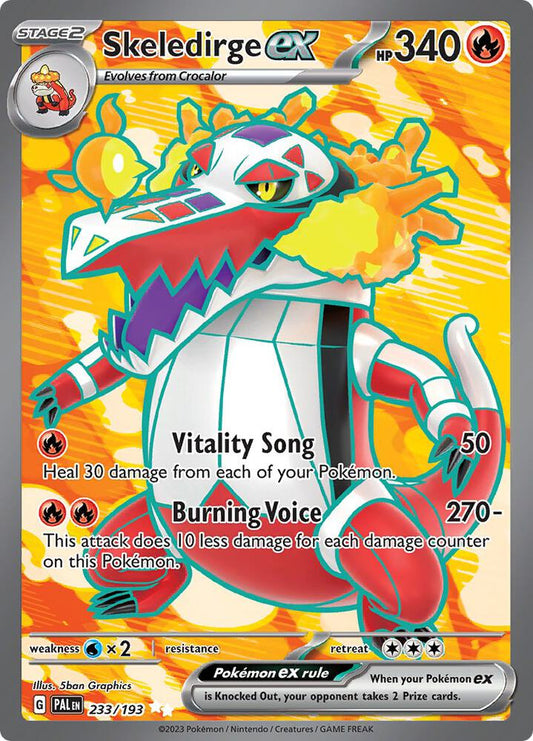 Skeledirge ex - 233/193 233/193 Ultra Rare Paldea Evolved Pokémon card