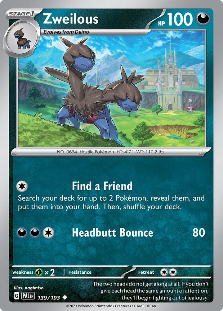 Zweilous - 139/193 Uncommon SV02: Paldea Evolved