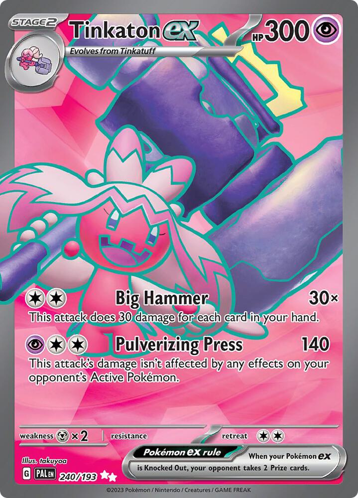 Tinkaton ex - 240/193 Ultra Rare SV02: Paldea Evolved