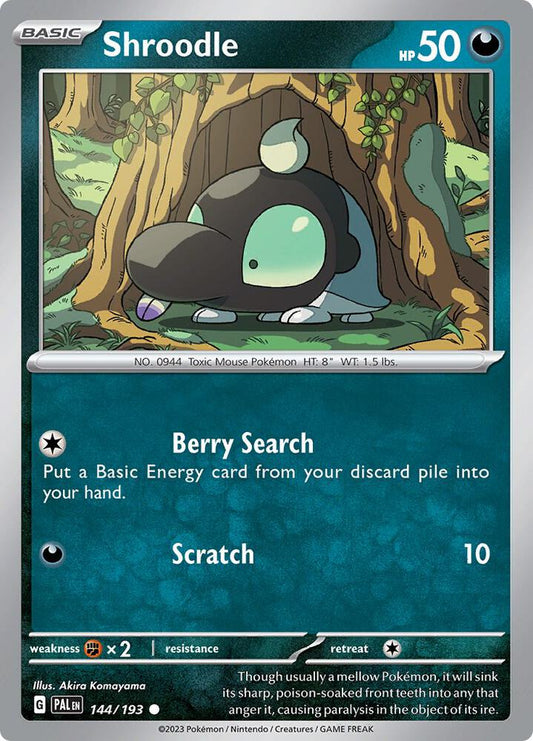 Shroodle - 144/193 144/193 Common Paldea Evolved Pokémon card