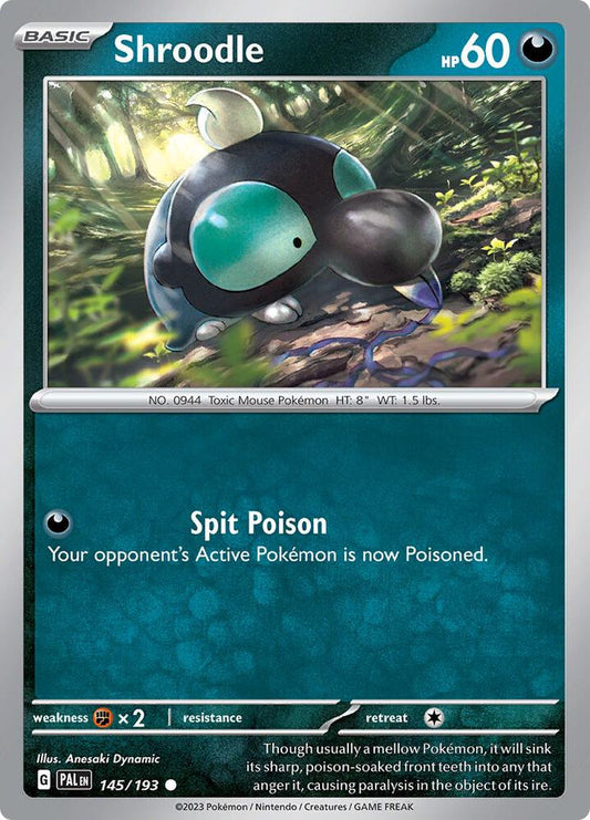 Shroodle - 145/193 145/193 Common Paldea Evolved Pokémon card