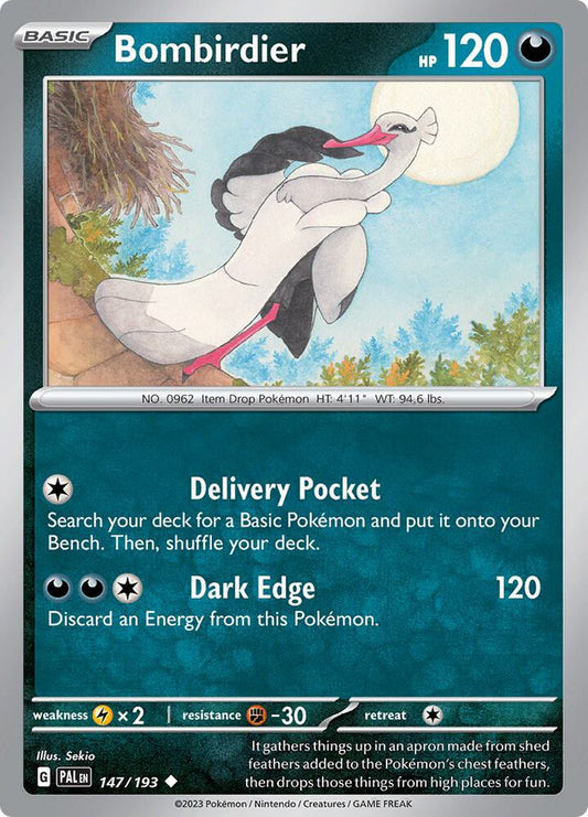 Bombirdier 147/193 Uncommon Paldea Evolved Pokémon card