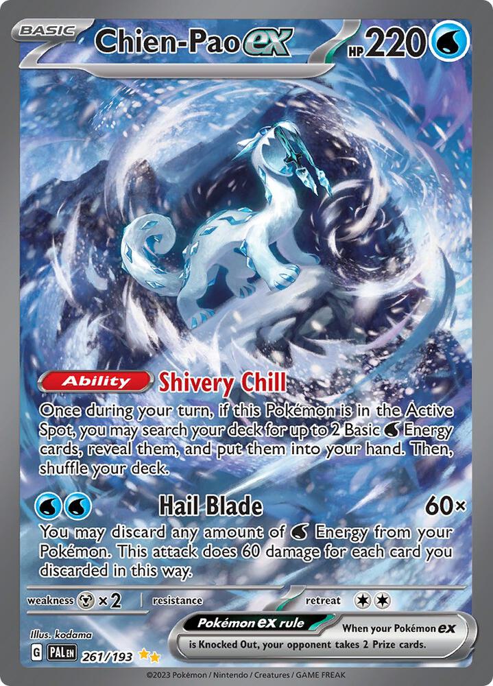 Chien-Pao ex - 261/193 261/193 Special Illustration Rare Paldea Evolved Pokémon card