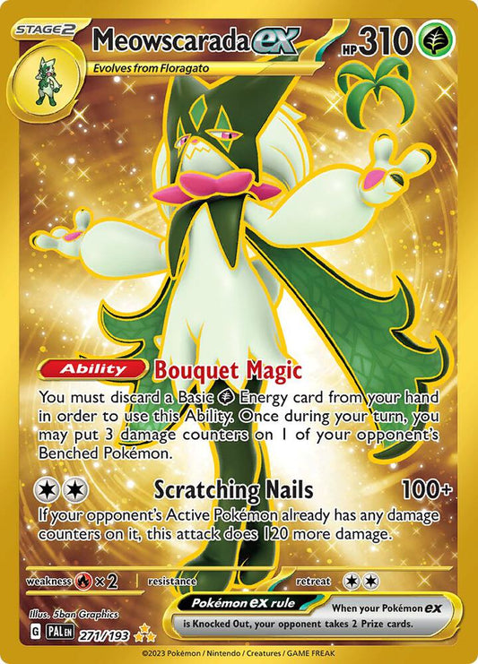 Meowscarada ex - 271/193 271/193 Hyper Rare Paldea Evolved Pokémon card