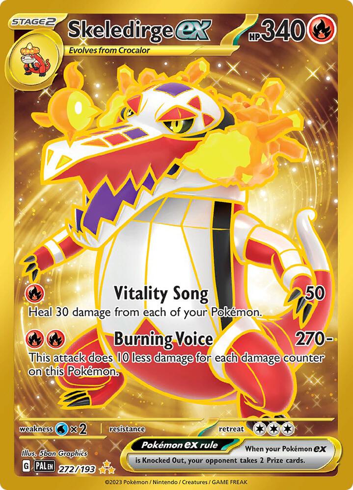 Skeledirge ex - 272/193 272/193 Hyper Rare Paldea Evolved Pokémon card