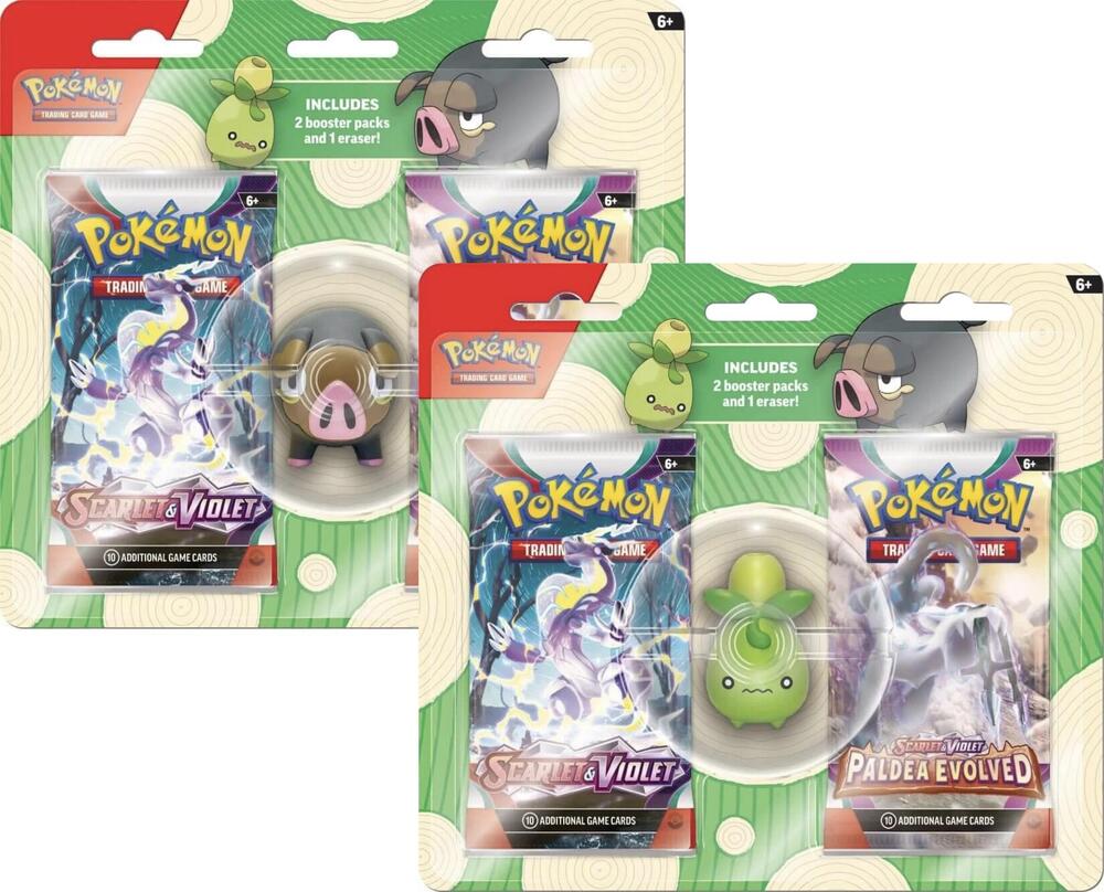 Pokemon TCG: Back to School Eraser Blister 2023 [Set of 2] - Miscellaneous Cards & Products