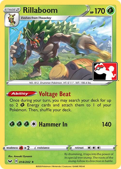 Rillaboom - 014/072 Rare Prize Pack Series Cards