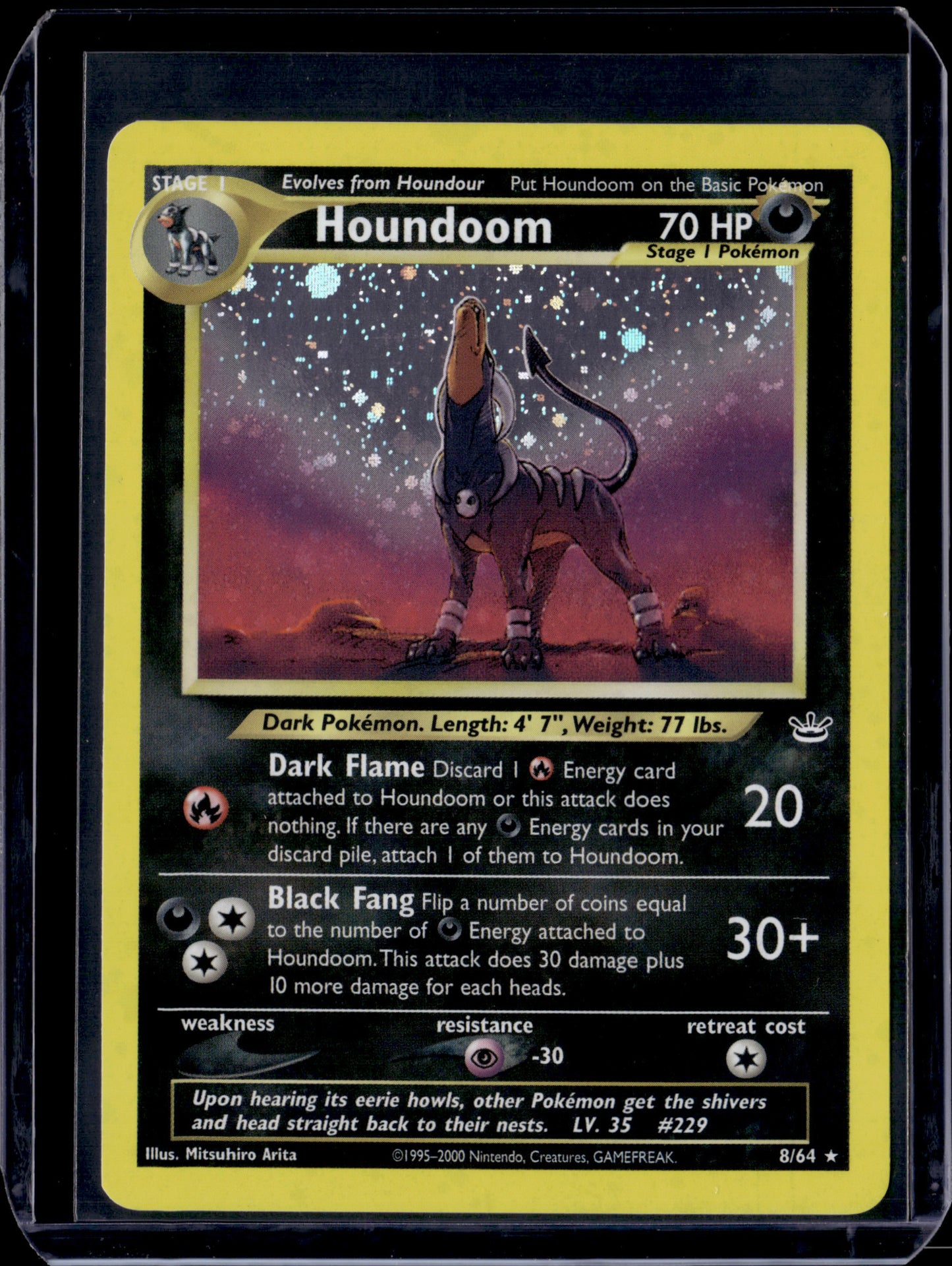 Houndoom Neo Revelation #08/64 Unlimited Holofoil Pokémon Card (front)