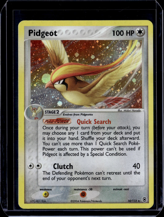 Pidgeot FireRed & LeafGreen #10/112 Holofoil Pokémon Card (front)
