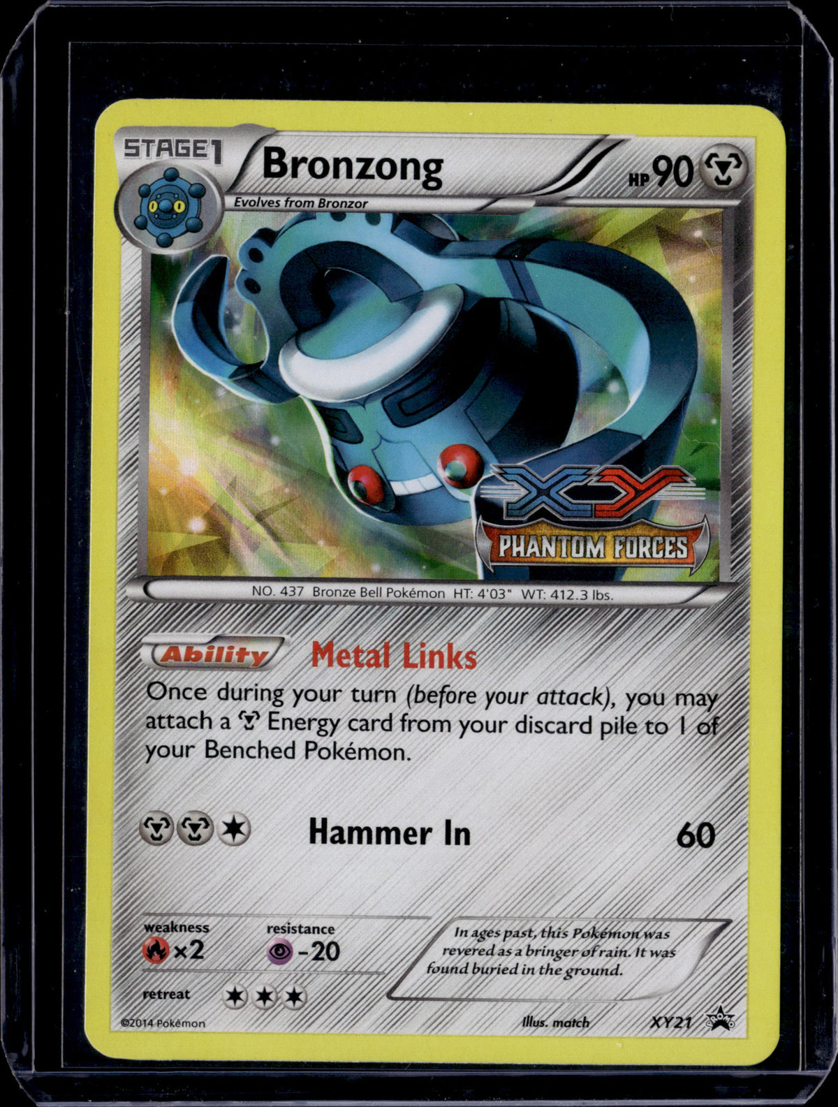 Bronzong - XY21 (Prerelease) [Staff] XY Promos #XY21 Holofoil Pokémon Card (front)
