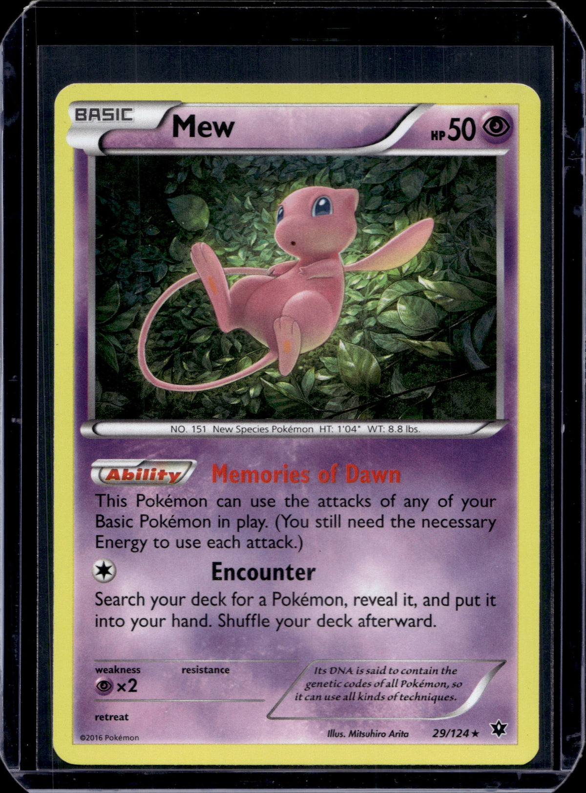 Mew XY - Fates Collide #29/124 Holofoil Pokémon Card (front)