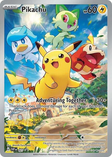 Pikachu - 027 - 027 Promo SV: Scarlet & Violet Promo Cards