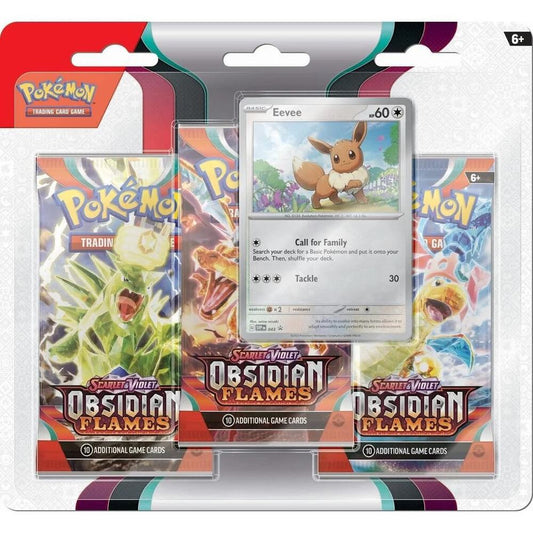 Obsidian Flames 3 Pack Blister [Eevee] Pokémon card