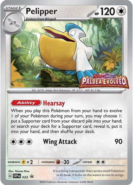 Pelipper - 022 (Prerelease) - 022 Promo SV: Scarlet & Violet Promo Cards