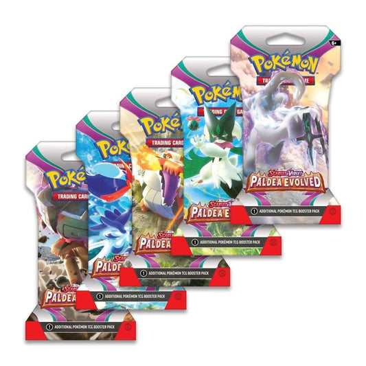 Paldea Evolved Sleeved Booster Pack Art Bundle [Set of 5] Pokémon card