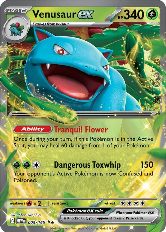 Venusaur ex - 003/165 003/165 Double Rare Scarlet & Violet 151 Pokémon card
