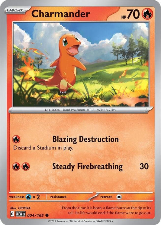Charmander - 004/165 004/165 Common Scarlet & Violet 151 Pokémon card