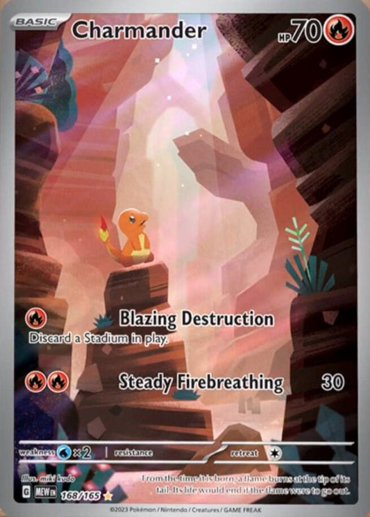 Charmander - 168/165 Illustration Rare SV: Scarlet & Violet 151