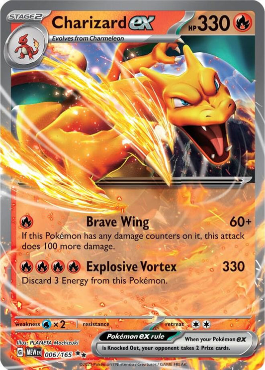 Charizard ex - 006/165 006/165 Double Rare Scarlet & Violet 151 Pokémon card