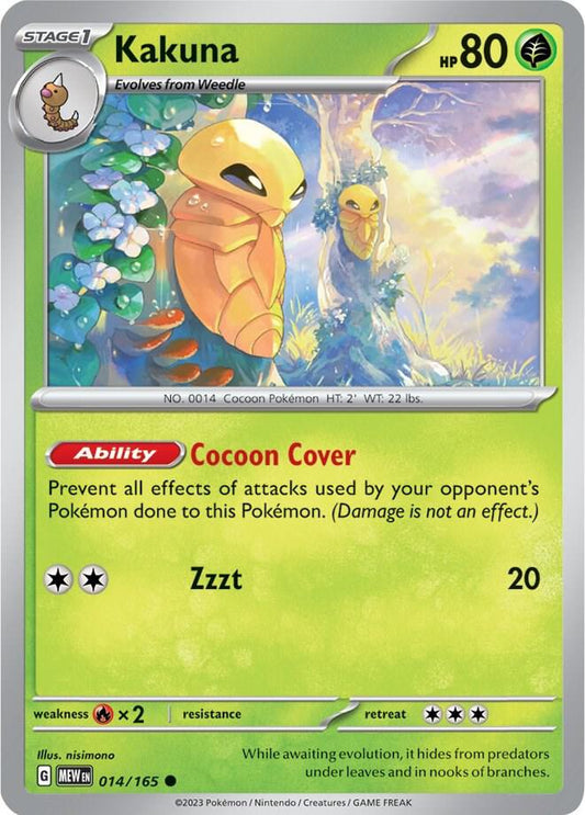 Kakuna 014/165 Common Scarlet & Violet 151 Pokémon card