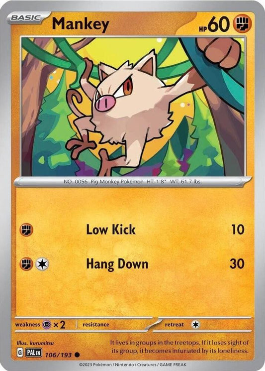 Mankey - 106/193 (Cosmos Holo) 106/193 Common Miscellaneous Cards & Products Pokémon card