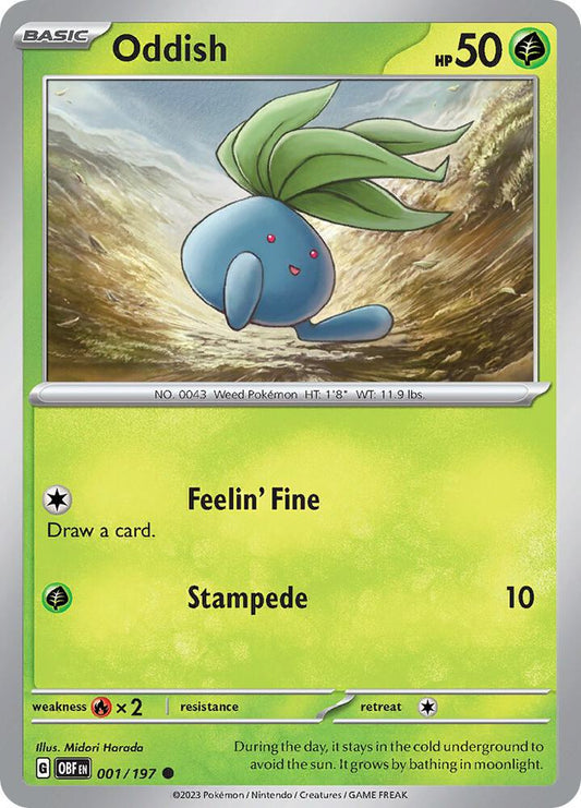 Oddish - 001/197 Common SV03: Obsidian Flames