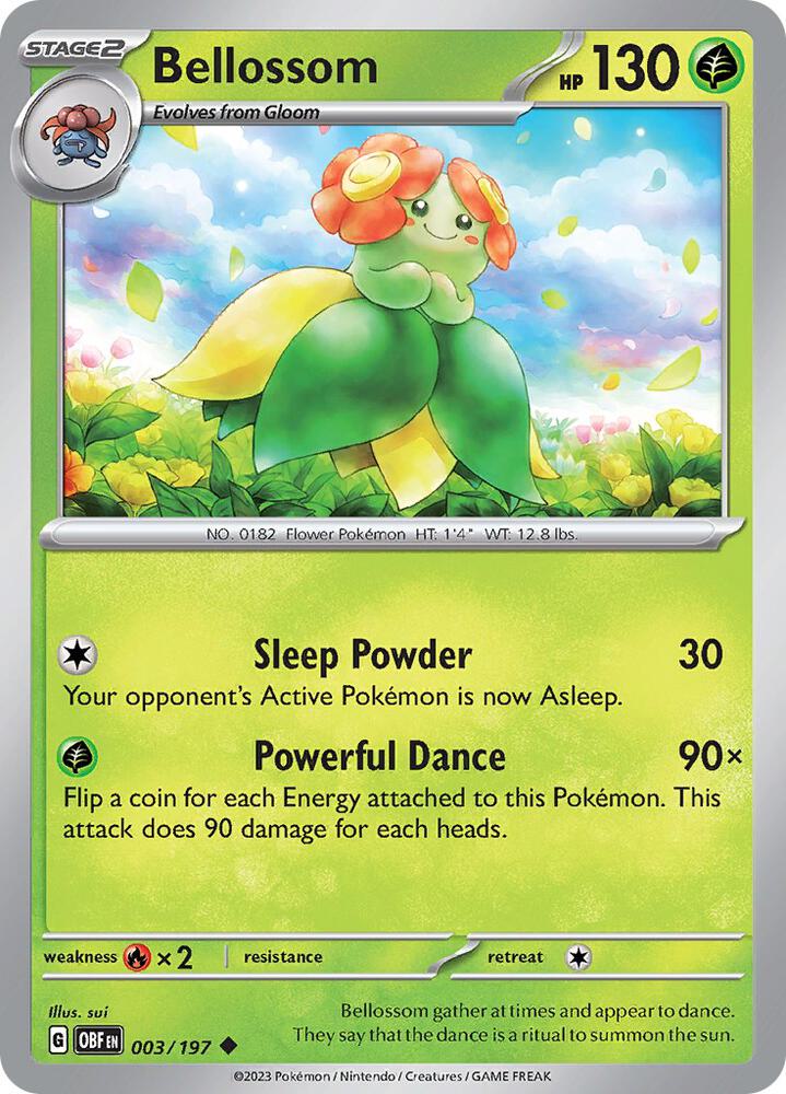 Bellossom - 003/197 Uncommon SV03: Obsidian Flames