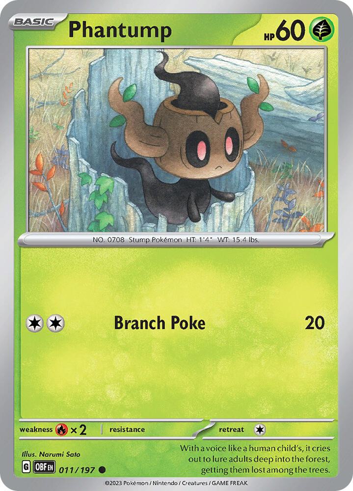 Phantump - 011/197 Common SV03: Obsidian Flames