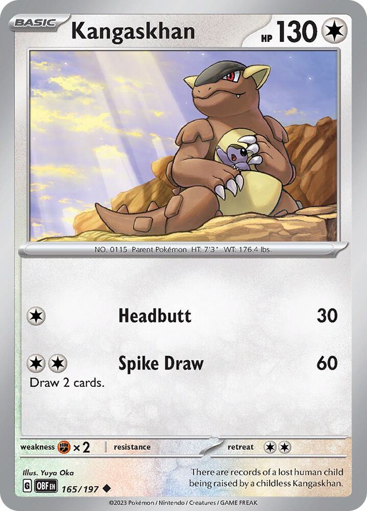 Kangaskhan - 165/197 Uncommon SV03: Obsidian Flames