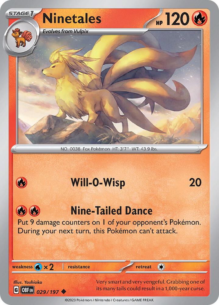 Ninetales - 029/197 Uncommon SV03: Obsidian Flames