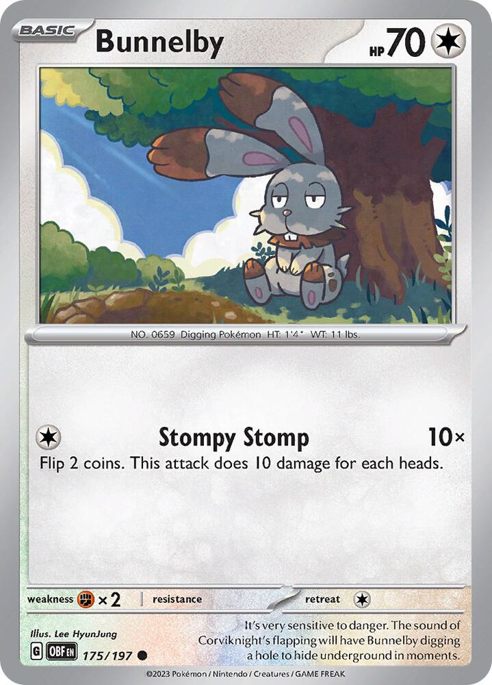 Bunnelby - 175/197 Common SV03: Obsidian Flames
