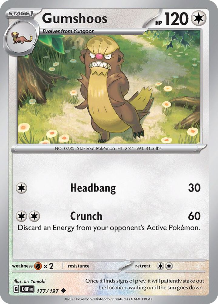 Gumshoos - 177/197 Uncommon SV03: Obsidian Flames